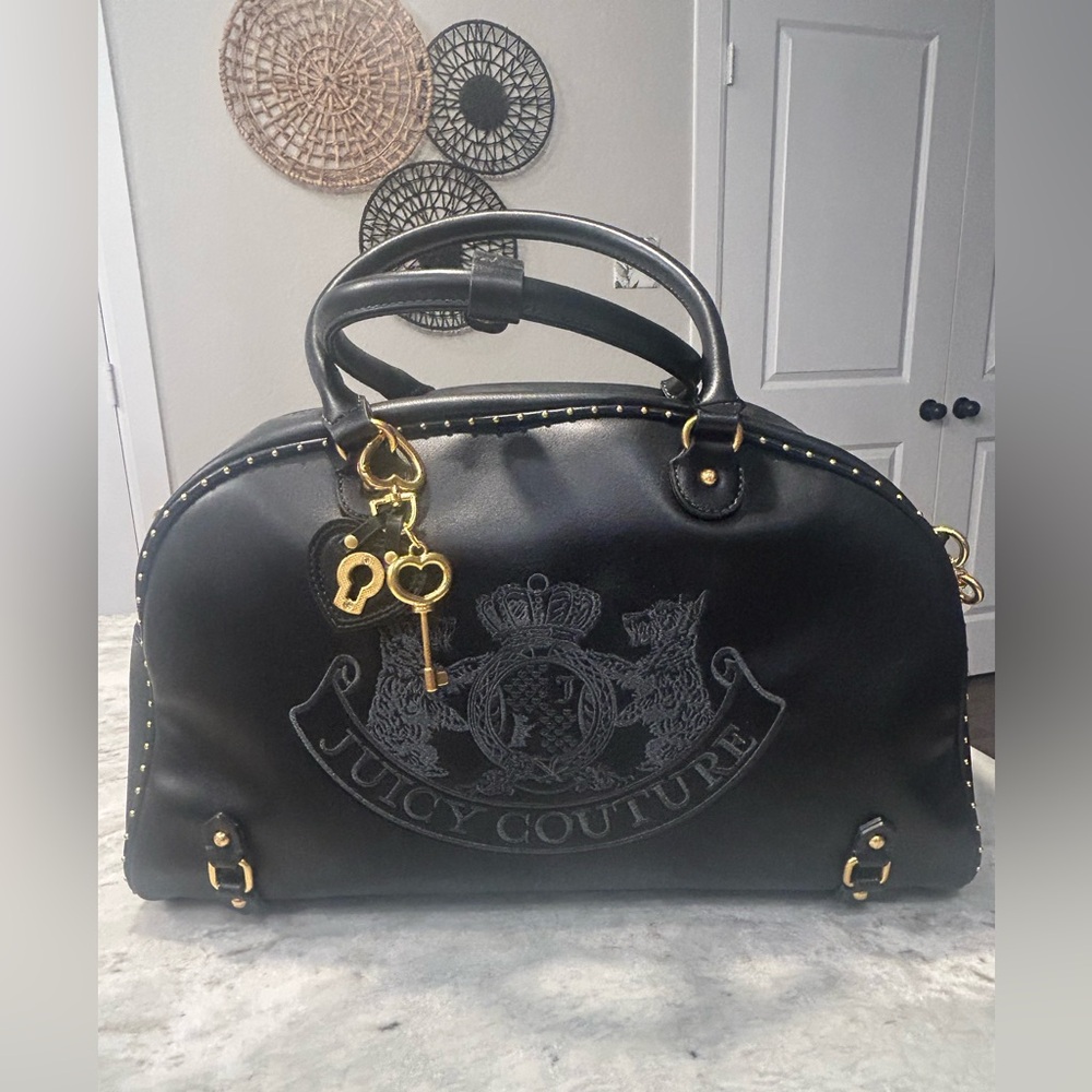 UK Juicy Couture Black and Gold Large Satchel - Not Available in the US